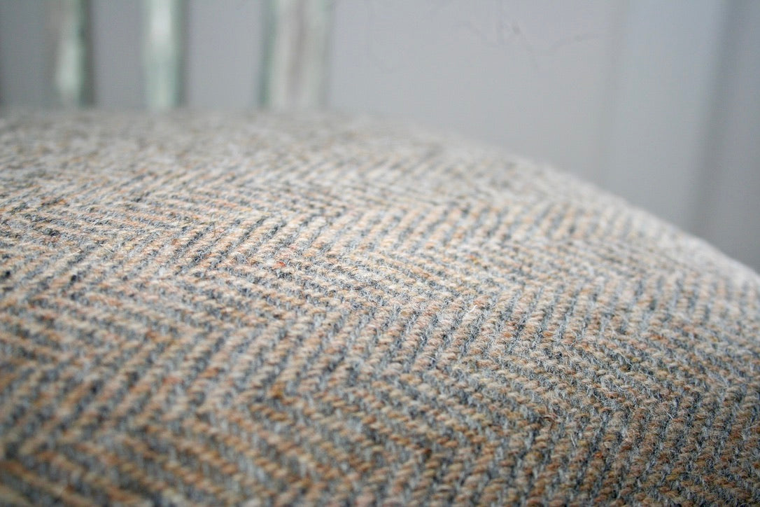 BRITISH BREED Cushion - Light Brown Herringbone