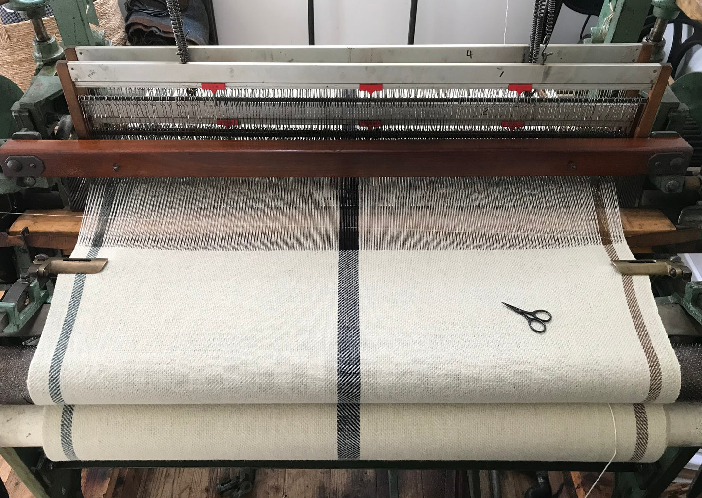 Woven Shawl - Three vertical stripes