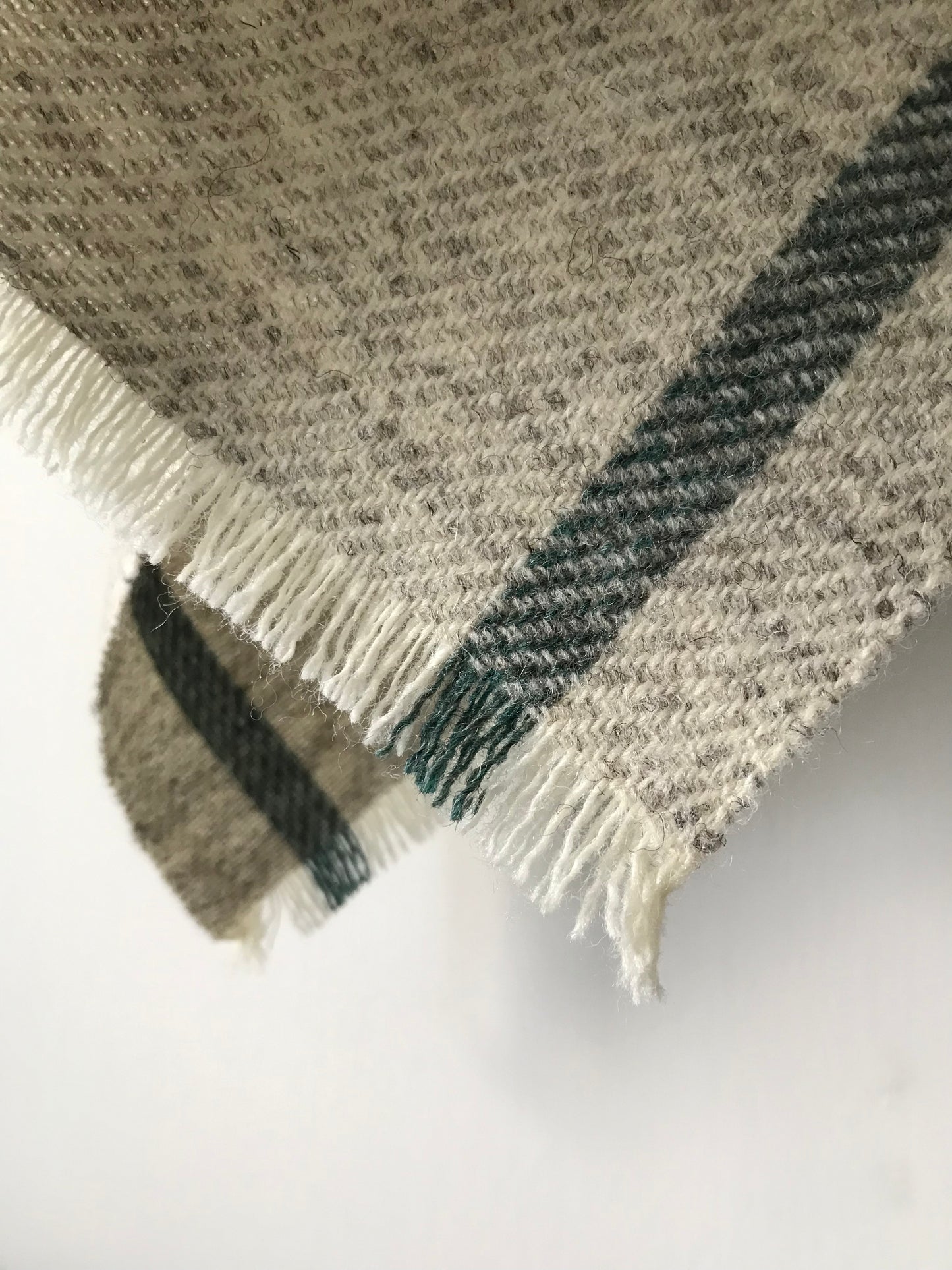 Woven Shawl - Grey Borders