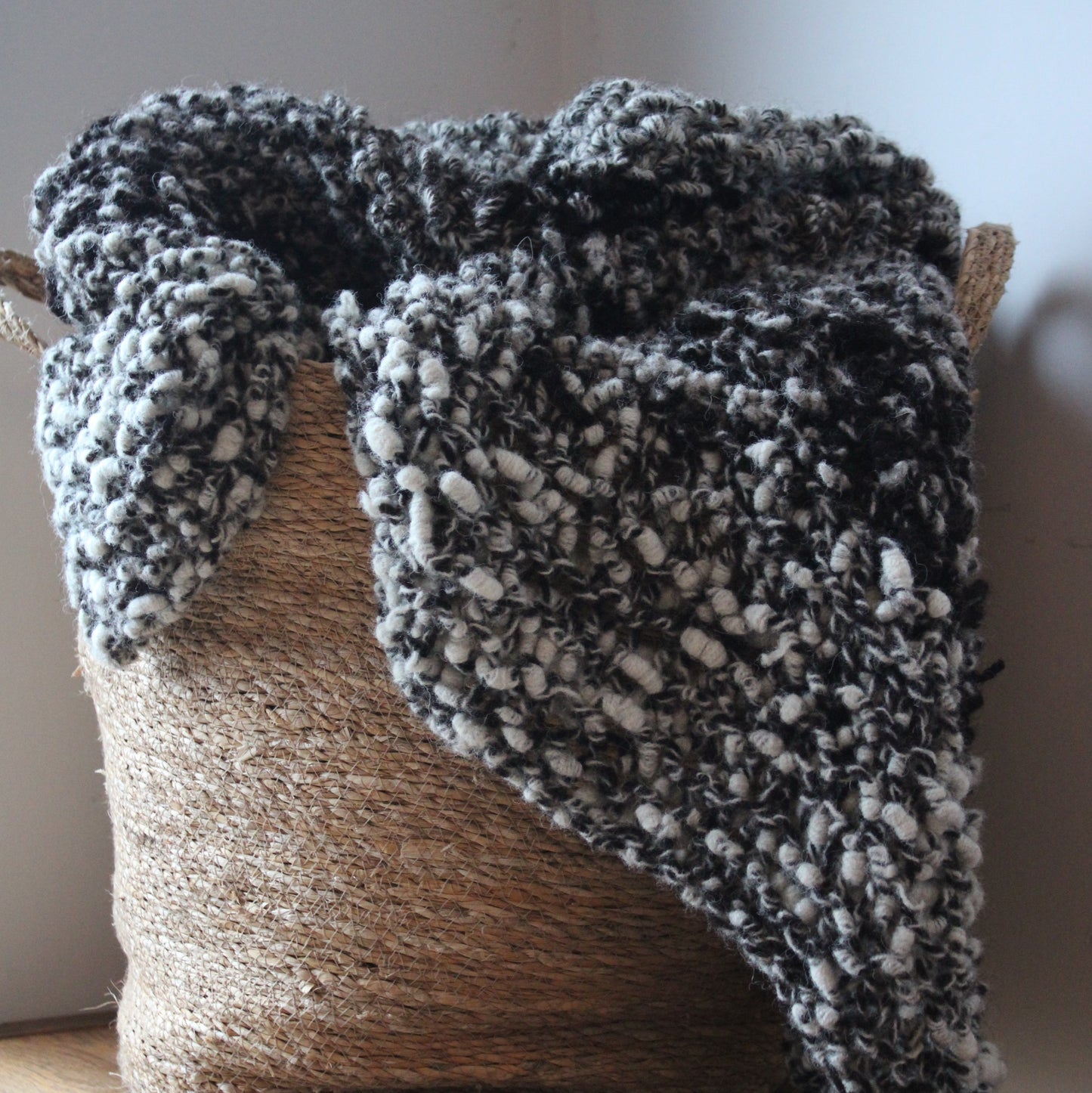 Hand knitted Throw