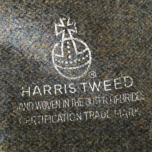 Harris Tweed ~ Blue & Light Brown - 4:4 Herringbone - #80