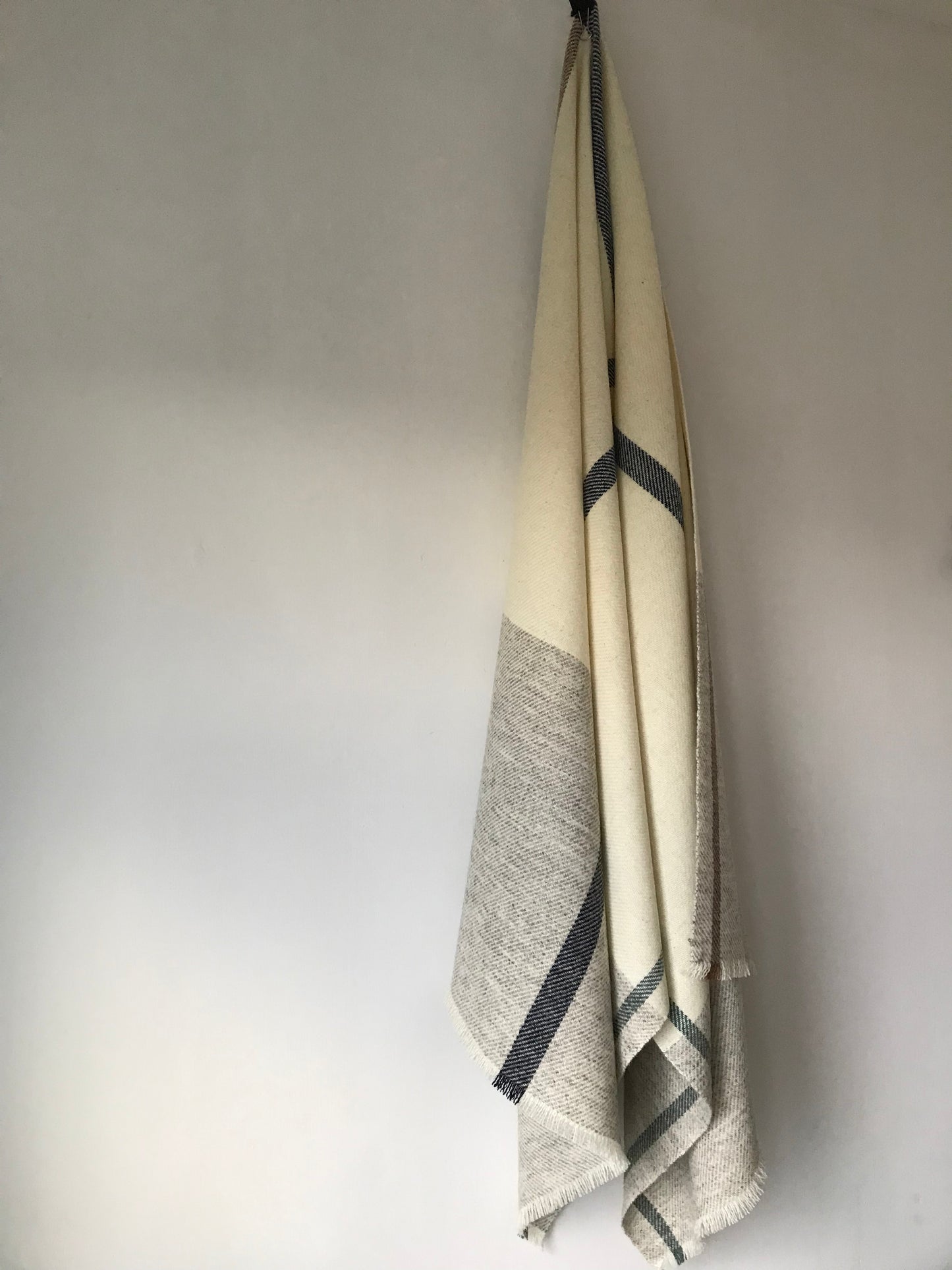 Woven Shawl - Grey Borders