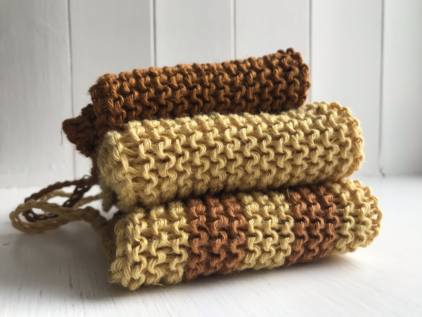 Handknitted Linen Cloth - Yellow