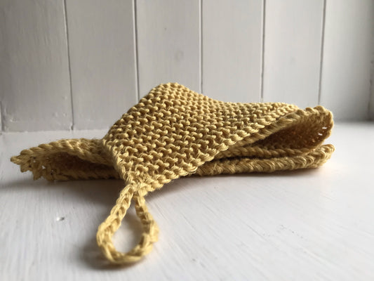 Handknitted Linen Cloth - Yellow