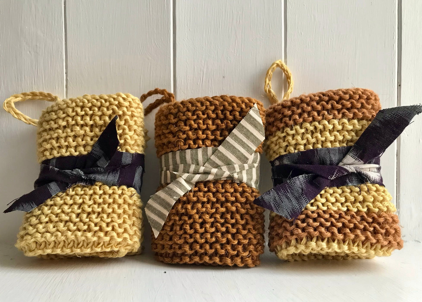 Handknitted Linen Cloth - Yellow