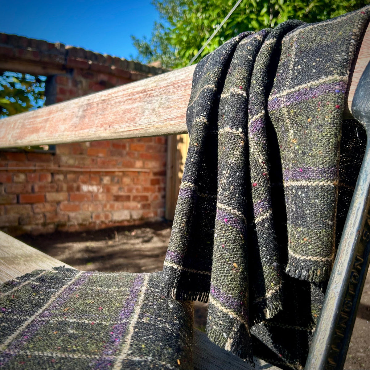 Donegal Scarf - Black & Green Check
