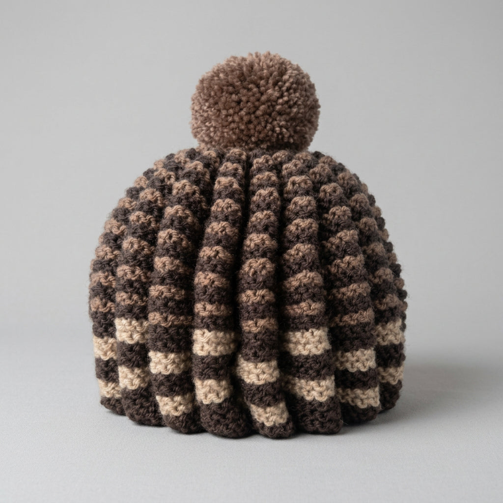 Handknitted Tea Cosy with pom pom