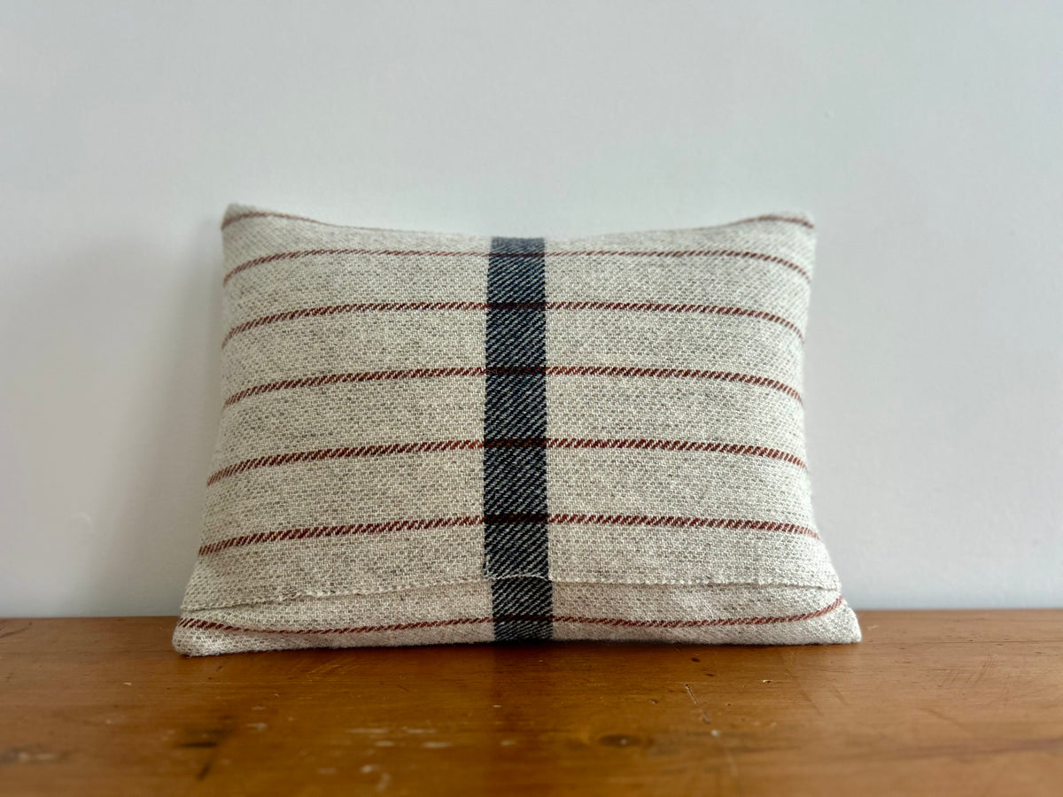 BRITISH BREED Cushion - Rust & Navy Stripe