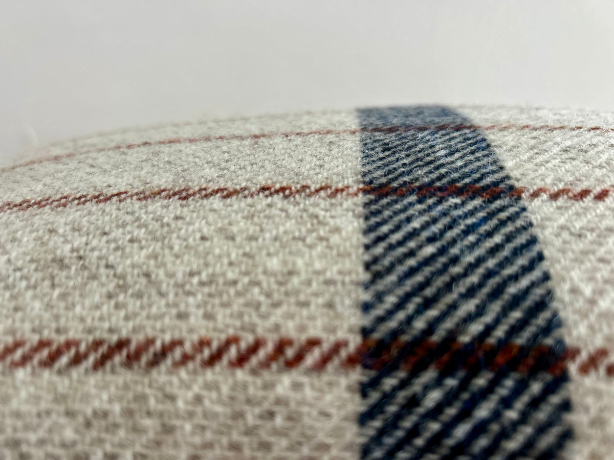 BRITISH BREED Cushion - Rust & Navy Stripe